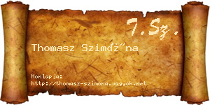 Thomasz Szimóna névjegykártya